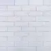 Самоклеюча декоративна 3D панель під білу матову цеглу зі сріблом 700x770x7 мм
