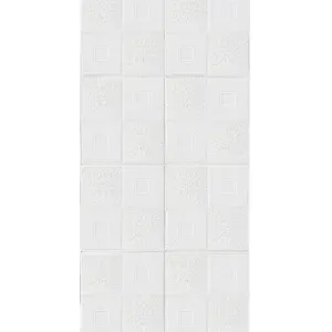 Самоклеюча 3D панель біла орнамент 19.6 м в рулоні 19600x700x3мм