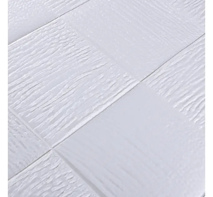 Самоклеюча 3D панель біле плетіння 700x700x5мм (3101-5)