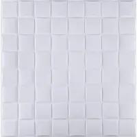 Самоклеюча 3D панель лоза біла 700x700x5мм (3241-5)