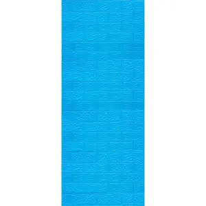 Самоклеюча декоративна 3D панель під синю цеглу в рулоні 20 м 20000x700x3мм 