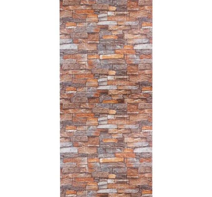 Самоклейка декоративна 3D панель під цеглу червоний піщаник в рулоні 20м 20000x700x3мм