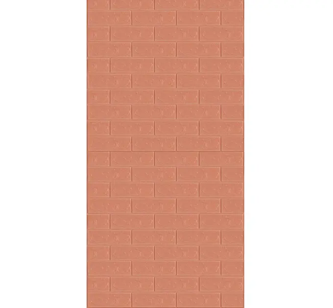 Самоклеюча декоративна 3D панель під цеглу кава з молоком в рулоні 3080x700x3 мм