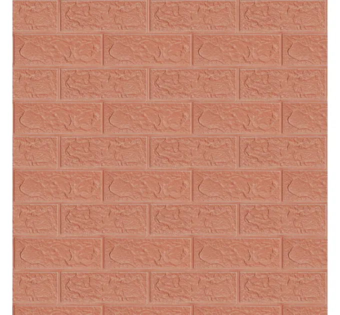 Самоклеюча декоративна 3D панель під цеглу кава з молоком в рулоні 3080x700x3 мм