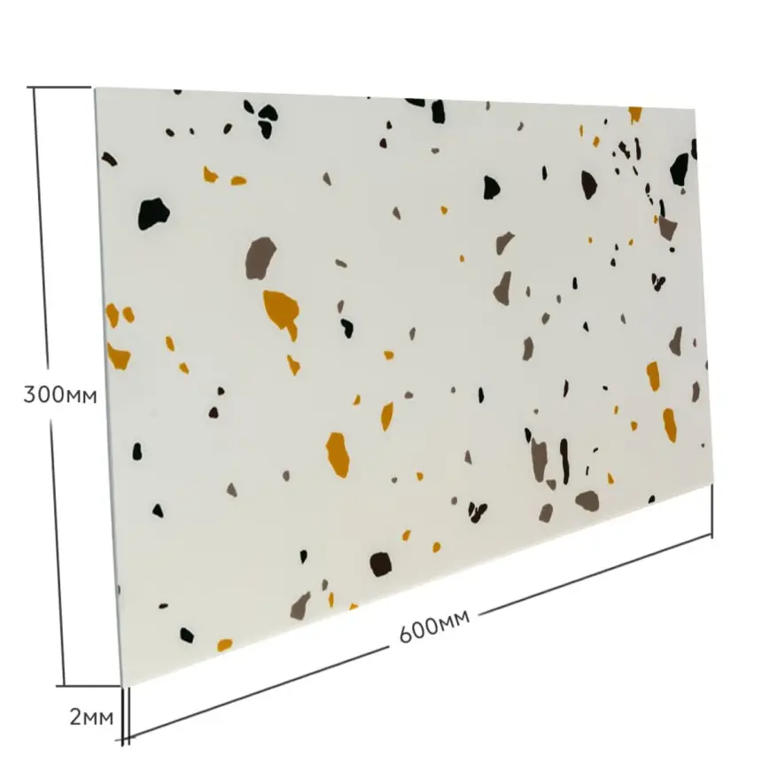 Самоклеюча стінова PET плитка 600*300*2mm, ціна за 1 шт. (PET-1676)