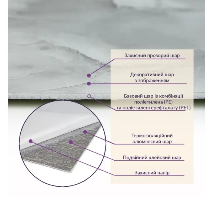Самоклеюча стінова PET плитка 600*300*2mm, ціна за 1 шт. (PET-1681)