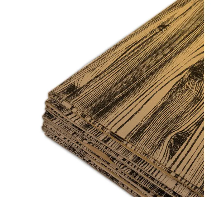 Самоклеюча декоративна 3D панель під дерево кольору золото в рулоні 2800x700x3мм