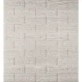 Самоклеюча декоративна 3D панель під світло-сіру цеглу смужка 700x770x3мм (330-3)