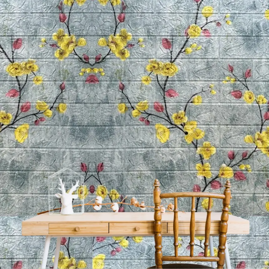 Самоклейна декоративна 3D панель Цегла Магнолія (6233)