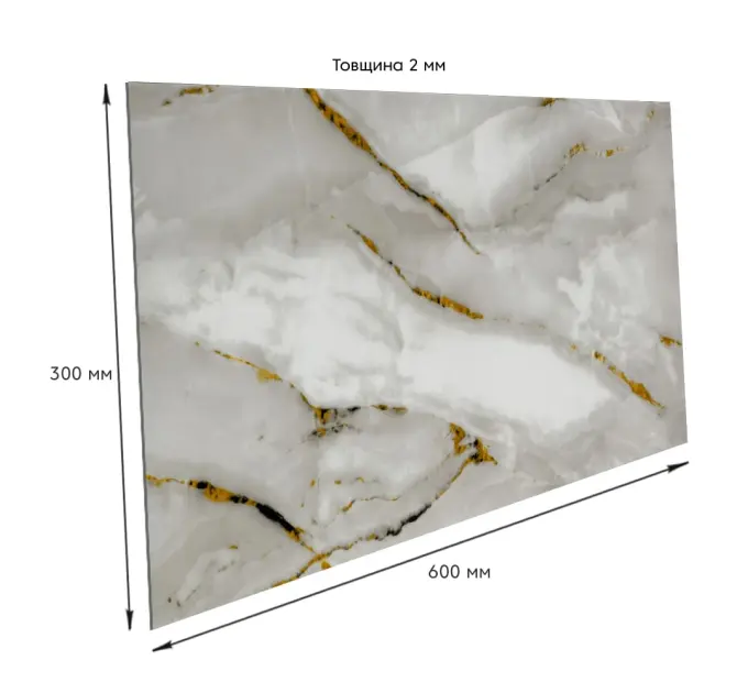 Самоклеюча стінова PET плитка 600*300*2mm, ціна за 1 шт. (PET-2332)