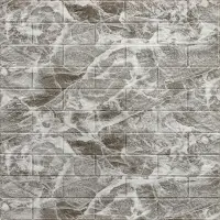 Самоклеюча 3D панель під цеглу Чорний мармур 700х770х5мм