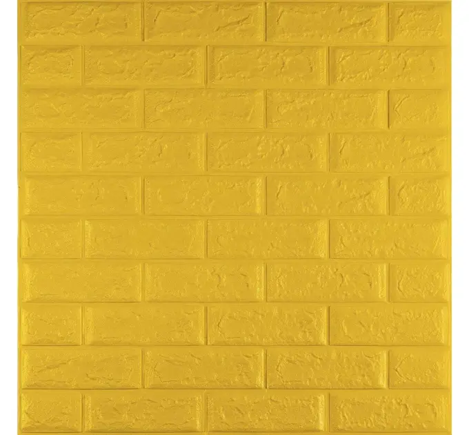 Самоклеюча 3D панель під Жовту цеглу 700х770х5мм 