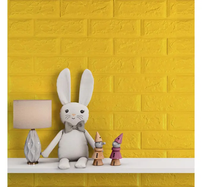 Самоклеюча 3D панель під Жовту цеглу 700х770х5мм 