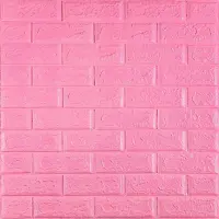 Самоклеюча 3D панель під Рожеву цеглу 700х770х5мм 