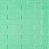 Самоклеюча 3D панель Цегла М'ята 700х770х5мм