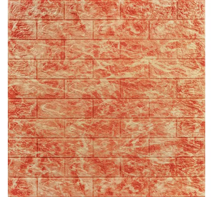 Самоклеюча 3D панель під цеглу DEEP RED 700х770х5мм 