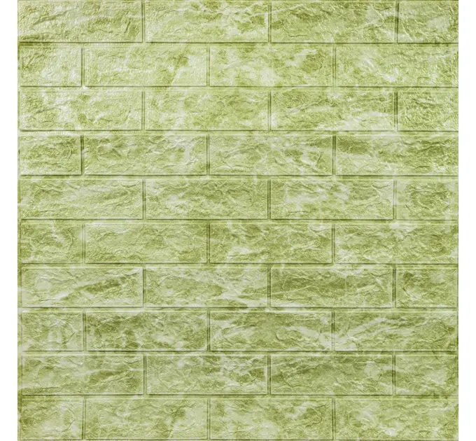 Самоклеюча 3D панель під цеглу DEEP Green 700х770х5мм