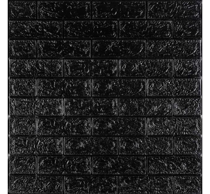 Самоклеюча 3D панель під Чорну цеглу 700x770x5мм