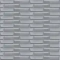 Самоклеюча 3D панель кладка срібло 770х700х5мм