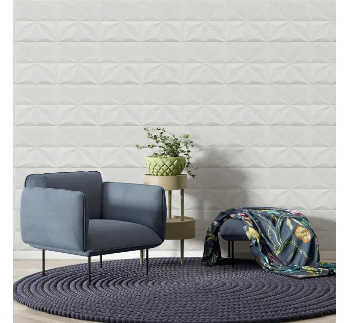 Самоклеюча настінно-стельова 3D панель зірки 700х700х5мм 