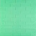 Самоклеюча 3D панель Цегла М'ята 700х770х3мм 