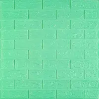 Самоклеюча 3D панель Цегла М'ята 700х770х3мм 