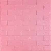 Самоклеюча 3D панель під Рожеву цеглу 700х770х3мм 