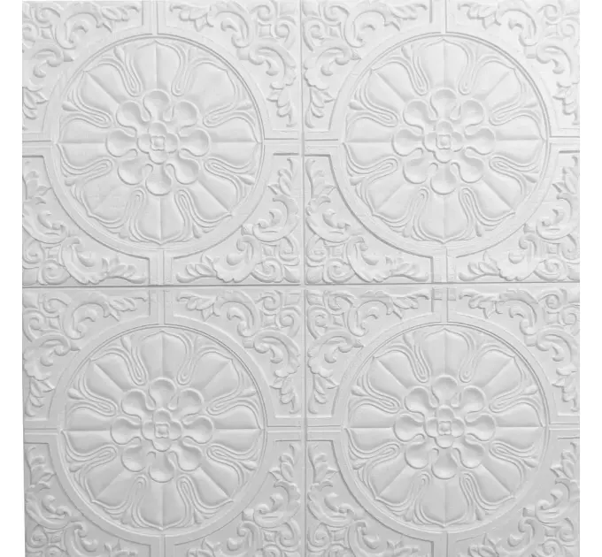 Самоклеюча декоративна настінно-стельова 3D панель 700x700x7,5мм 