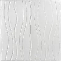 Самоклеюча настінно-стельова 3D панель хвилі 700x700x7мм
