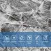 Самоклеюча 3D панель камінь чорно-білий мармур 700х700х6мм
