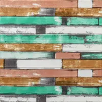 Самоклеюча декоративна 3D панель м'ятне дерево 700x700x5мм 