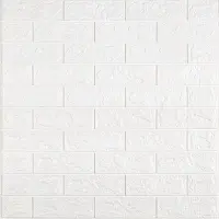 Самоклеюча 3D панель під Білу Матову цеглу 700х770х5мм