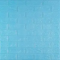 Самоклеюча 3D панель під блакитну цеглу 700х770х3мм 