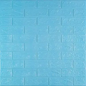 Самоклеюча 3D панель під блакитну цеглу 700х770х3мм Самоклеюча 3D панель під блакитну цеглу 700х770х3мм