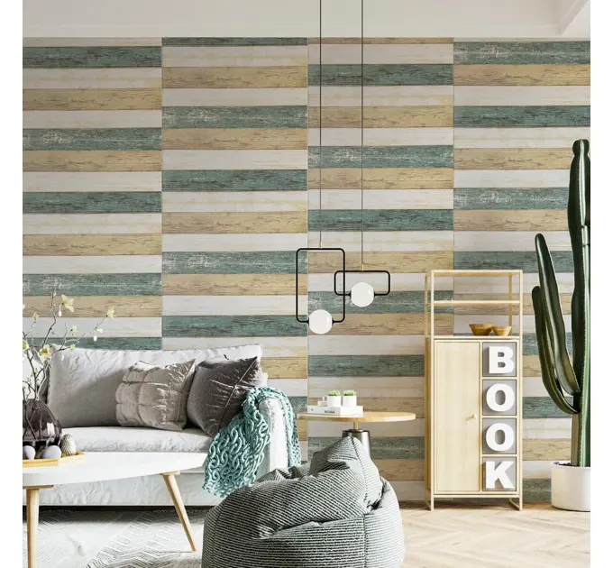 Самоклеюча декоративна 3D панель Молоде дерево 700x700x4мм 