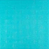 Самоклеюча 3D панель під цеглу Бірюза 700х770х3мм 