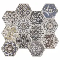 Декоративна ПВХ плитка на самоклейці стільники 300х300х5мм, ціна за 1 шт. (СПП-504)