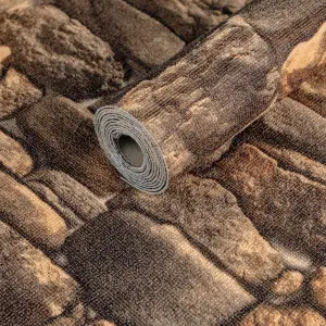 Самоклеючі шпалери жовтий камінь 2800х450х1,5мм (0728)