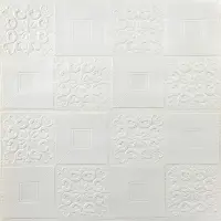 Самоклеюча настінно-стельова 3D панель фігури 700х700х3мм