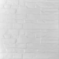 Самоклеящаяся декоративная 3D панель белый камень 600х600х5мм (189)