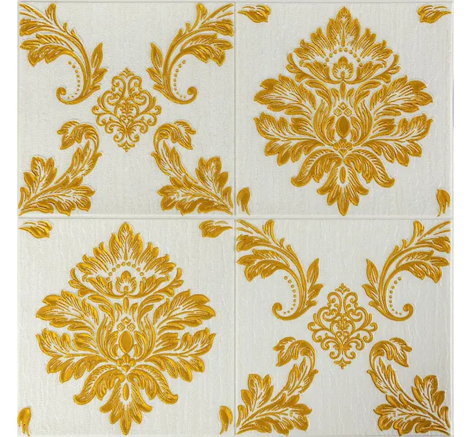 Самоклеюча 3D панель вінтаж білий 700x700x5мм