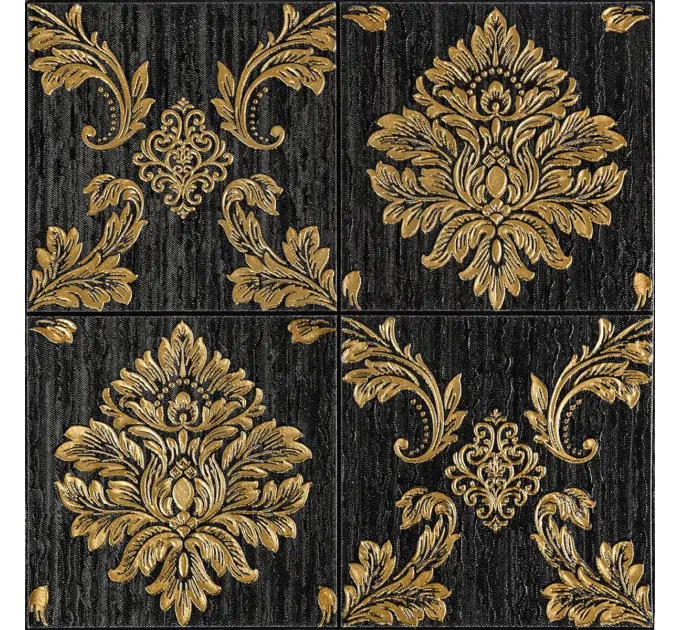 Самоклеюча 3D панель вінтаж чорний 700x700x5мм