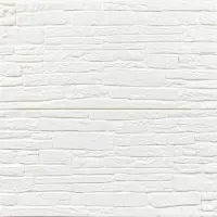 Самоклеюча 3D панель культурний камінь білий 700х600х8мм