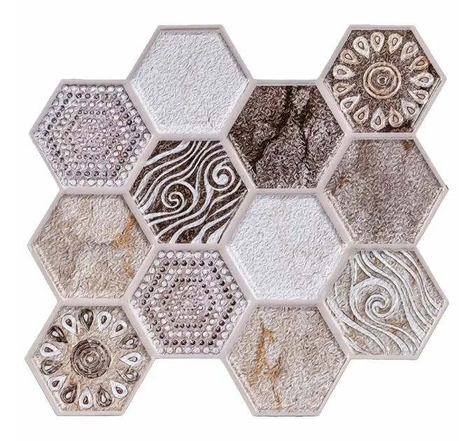 Декоративна плитка ПВХ на самоклейці вінтажна 280х300х5мм, ціна за 1 шт. (СПП-507)