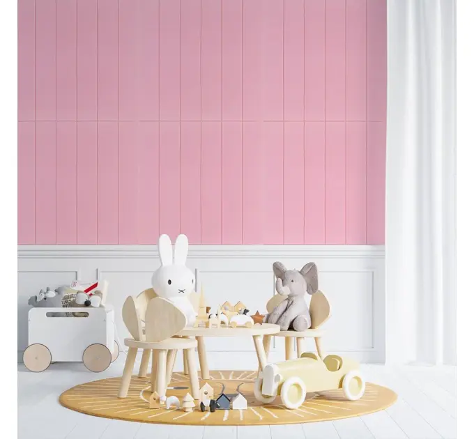 Самоклеюча 3D панель під рожеве дерево 700x700x4мм 