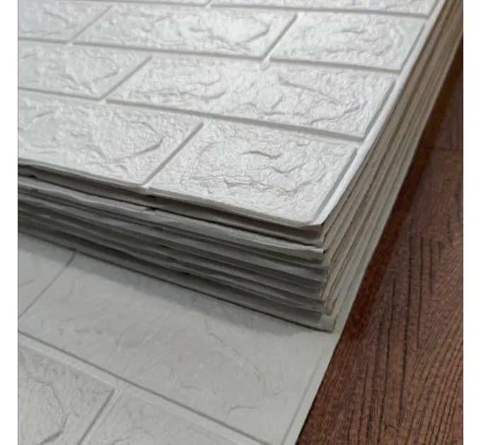 Самоклеющаяся 3D панель под белый кирпич в рулоне 2800x700x3мм (R001-3)