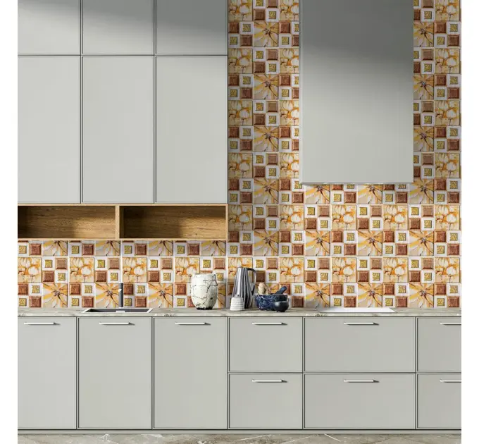 Декоративная ПВХ плитка на самоклейке масляные краски 300х300х5мм, цена за 1 шт. (СПП-608) SW-00001138