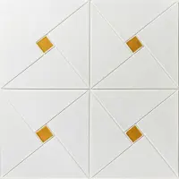 Самоклеющаяся 3D панель золотые квадраты 700x700x6,5мм (373) SW-00001354