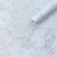 Самоклеюча плівка малахітовий мармур золоті стільники 0,45х10м (1214)