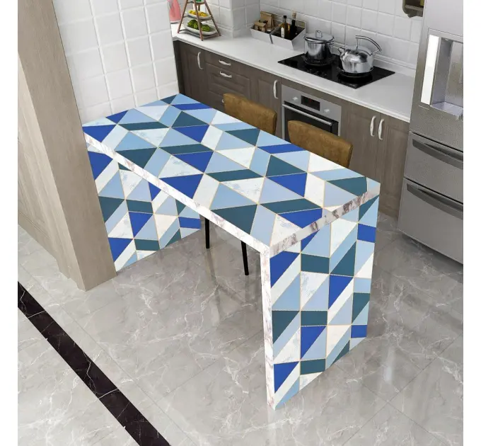 Самоклеюча плівка сині трикутники 0,45х10м (1224)